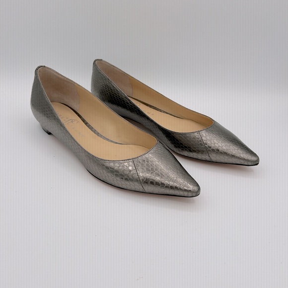 IVANKA SNAKE PRINT ALL LEATHER FLATS Size 8 - Picture 2 of 8